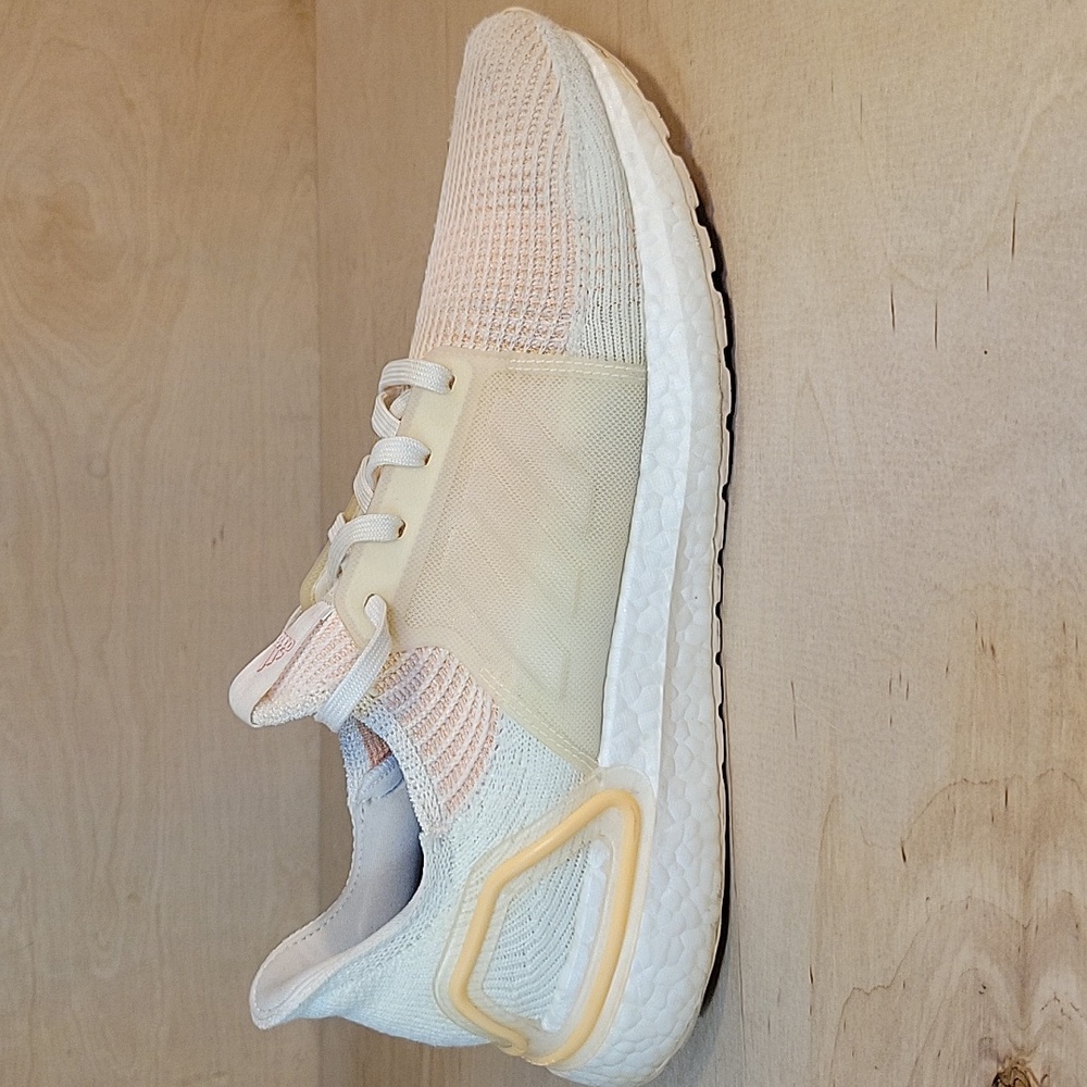 Adidas Ultraboost 19 Peach White Athletic Women's Sneakers